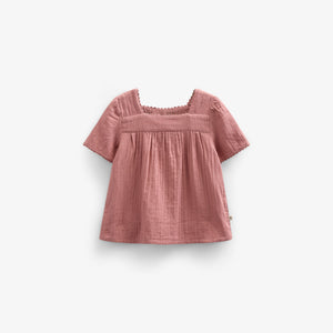 Gaze Blouse met Korte Mouwen - Kids - Old Rose | 100920 Jasmine