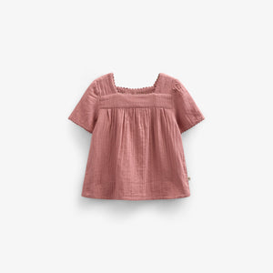 Gaze Blouse met Korte Mouwen - Tween - Old Rose | 100921 Jasmine
