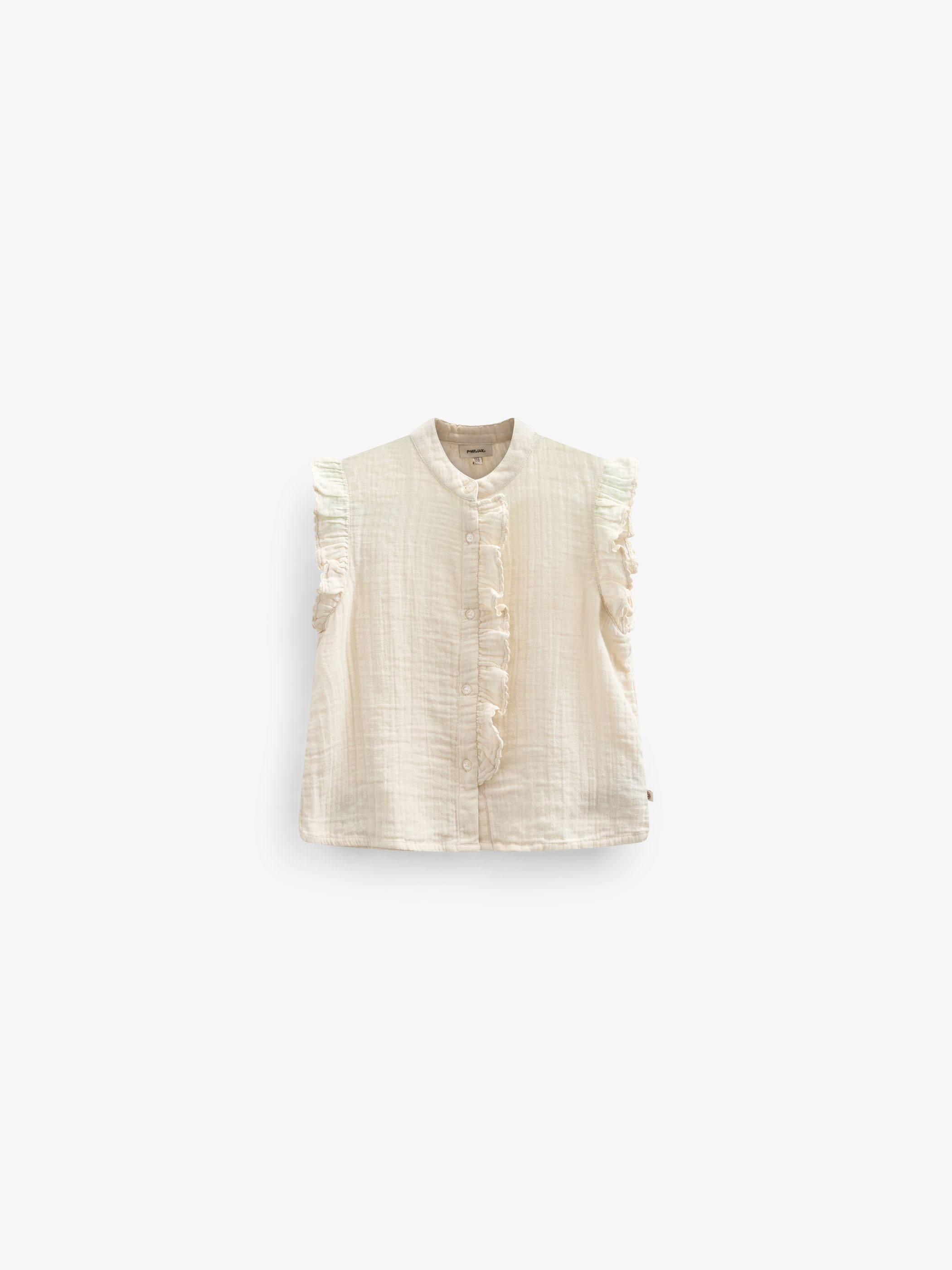 Mouwloze Top van Gaas - Kids - Off White | 100930 Jasmine