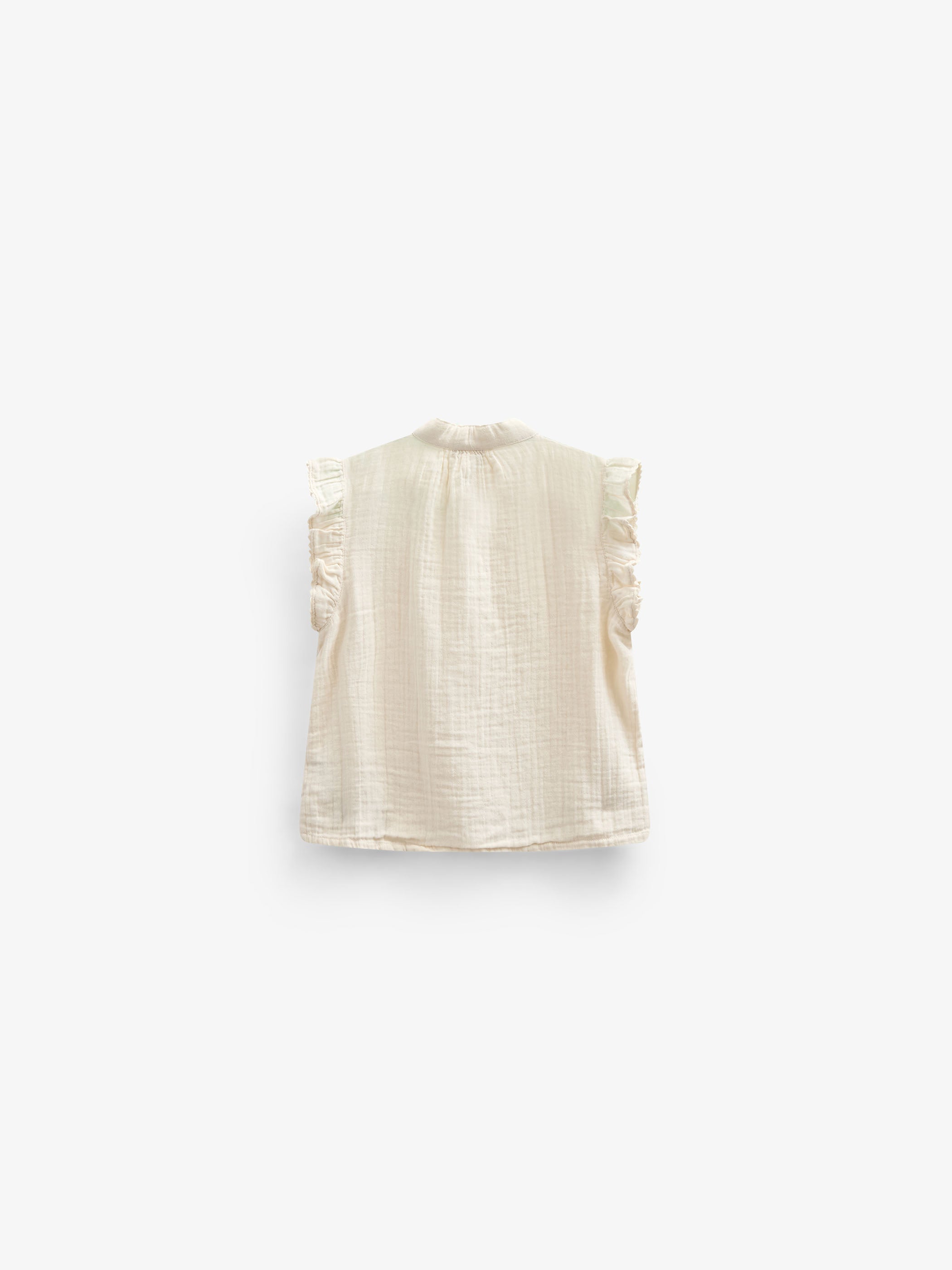 Mouwloze Top van Gaas - Kids - Off White | 100930 Jasmine