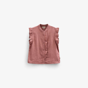 Mouwloze top van mousseline - Kids - Old Rose | 100932 Jasmine