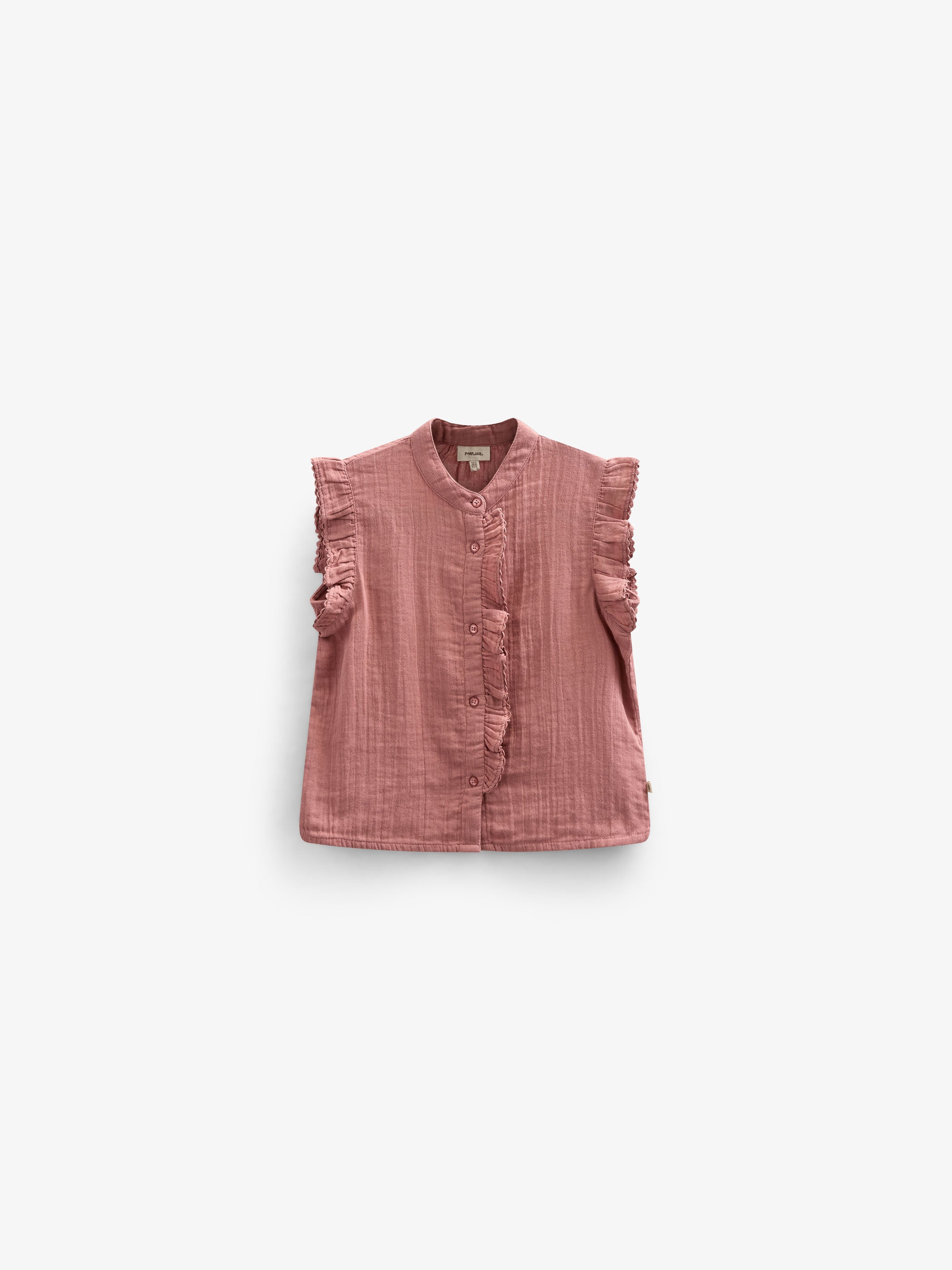 Mouwloze top van mousseline - Kids - Old Rose | 100932 Jasmine