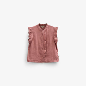 Mouwloze Top van Mousseline - Tween - Old Rose | 100933 Jasmine