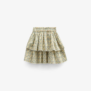 Poplin rok met bloemenprint en ruche - Kids - Green | 100954 Poppy