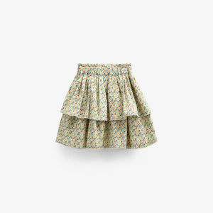 Poplin rok met bloemenprint en ruche - Tween - Green | 100955 Poppy