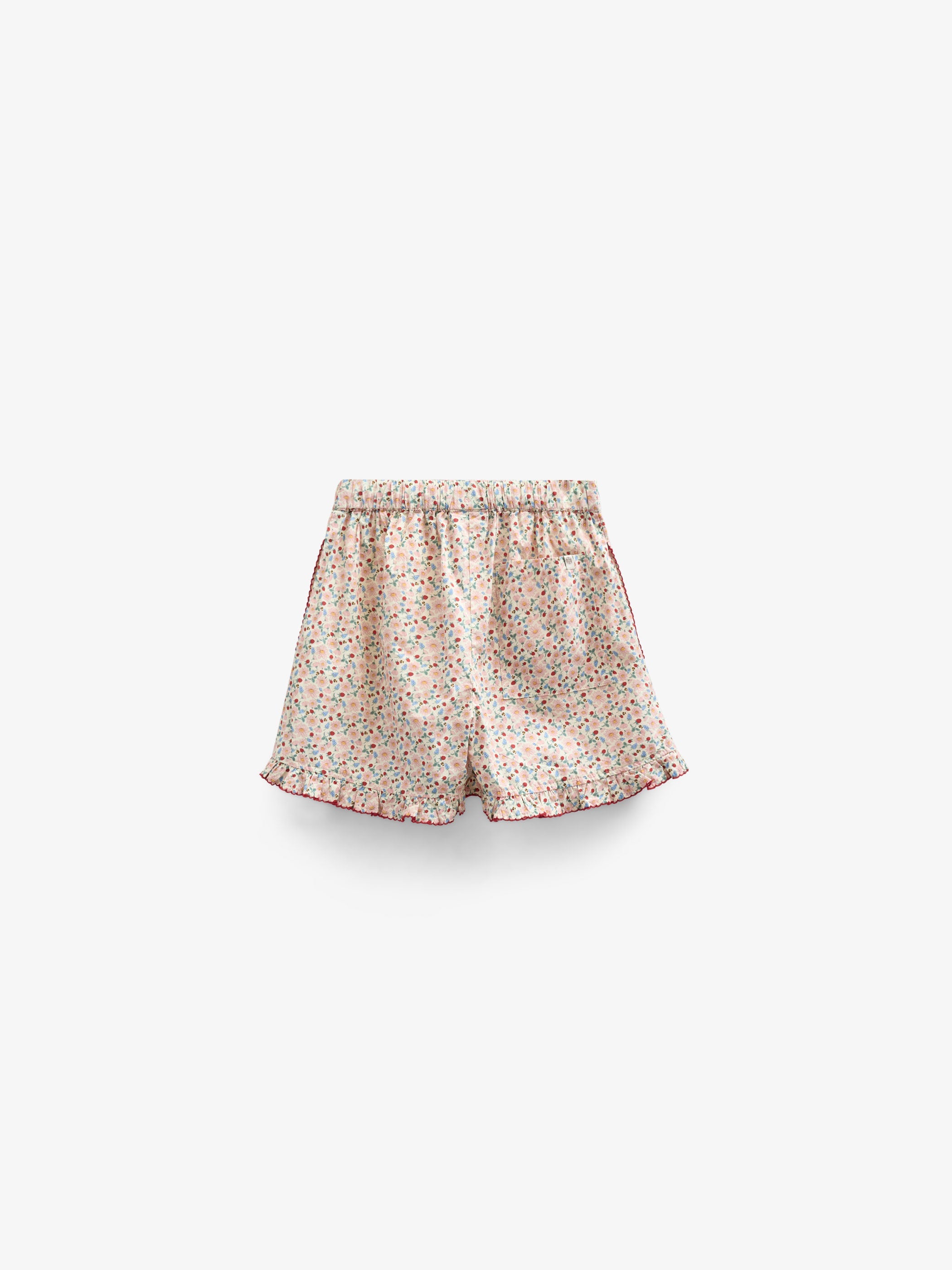 Bloemenbedrukte poplin shorts - Tween - Rose | 100957 Poppy