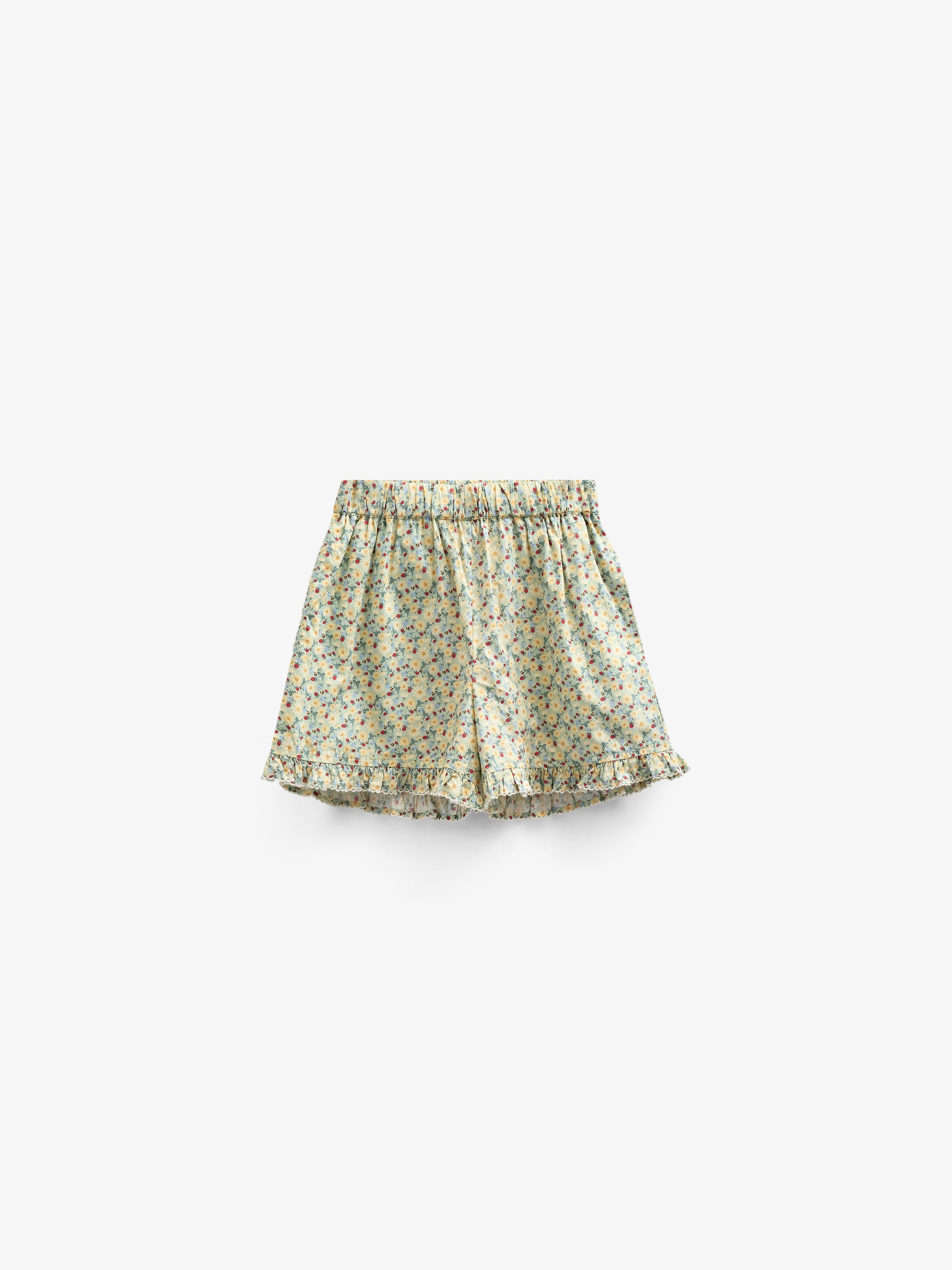 Bloemenbedrukte poplin shorts - Kids - Green | 100958 Poppy