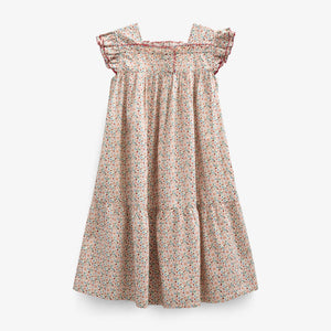 Bloemenbedrukte Poplin Jurk - Kids - Rose | 100960 Poppy