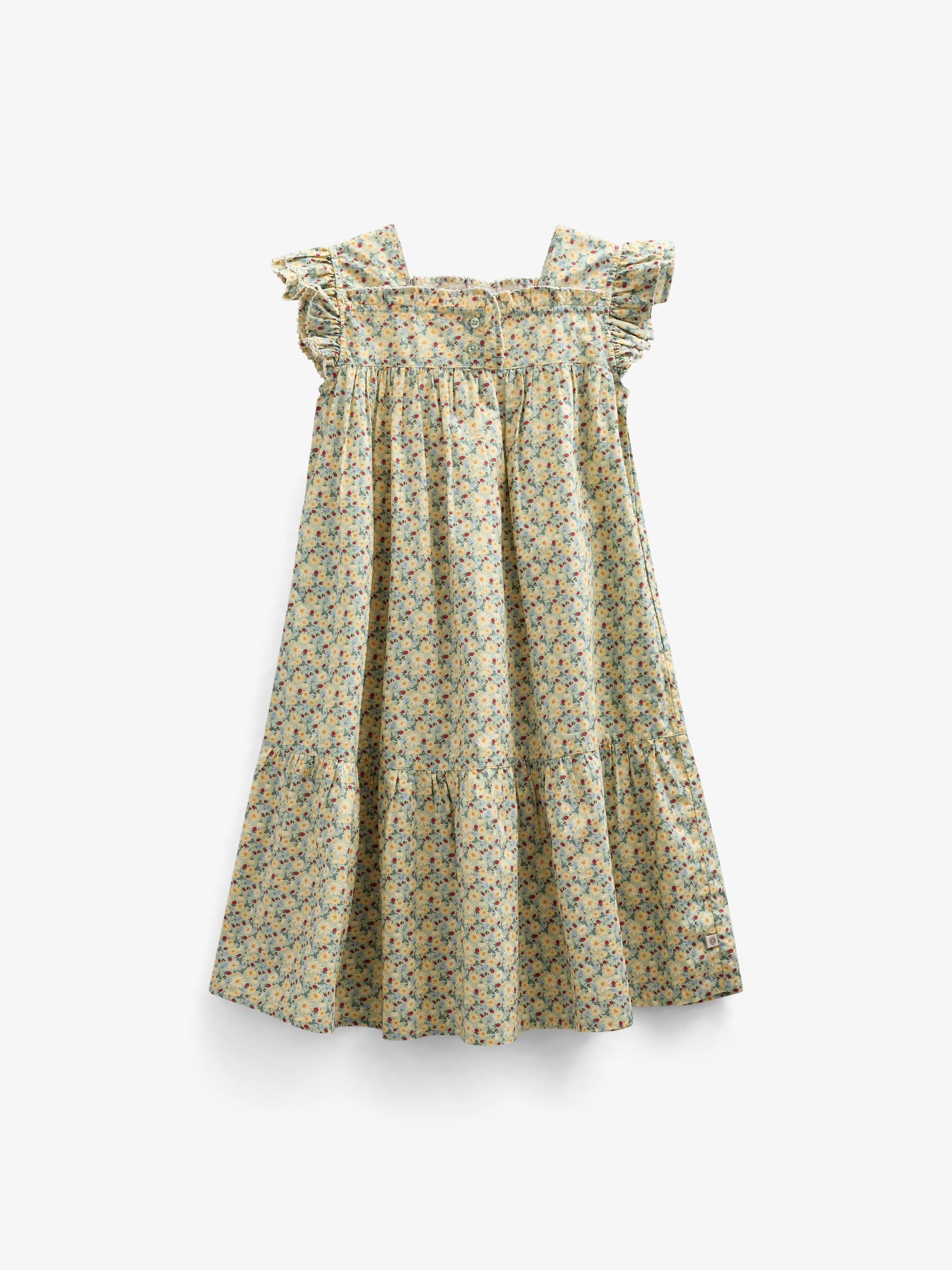 Bloemenbedrukte Poplin Jurk - Kids - Green | 100962 Poppy