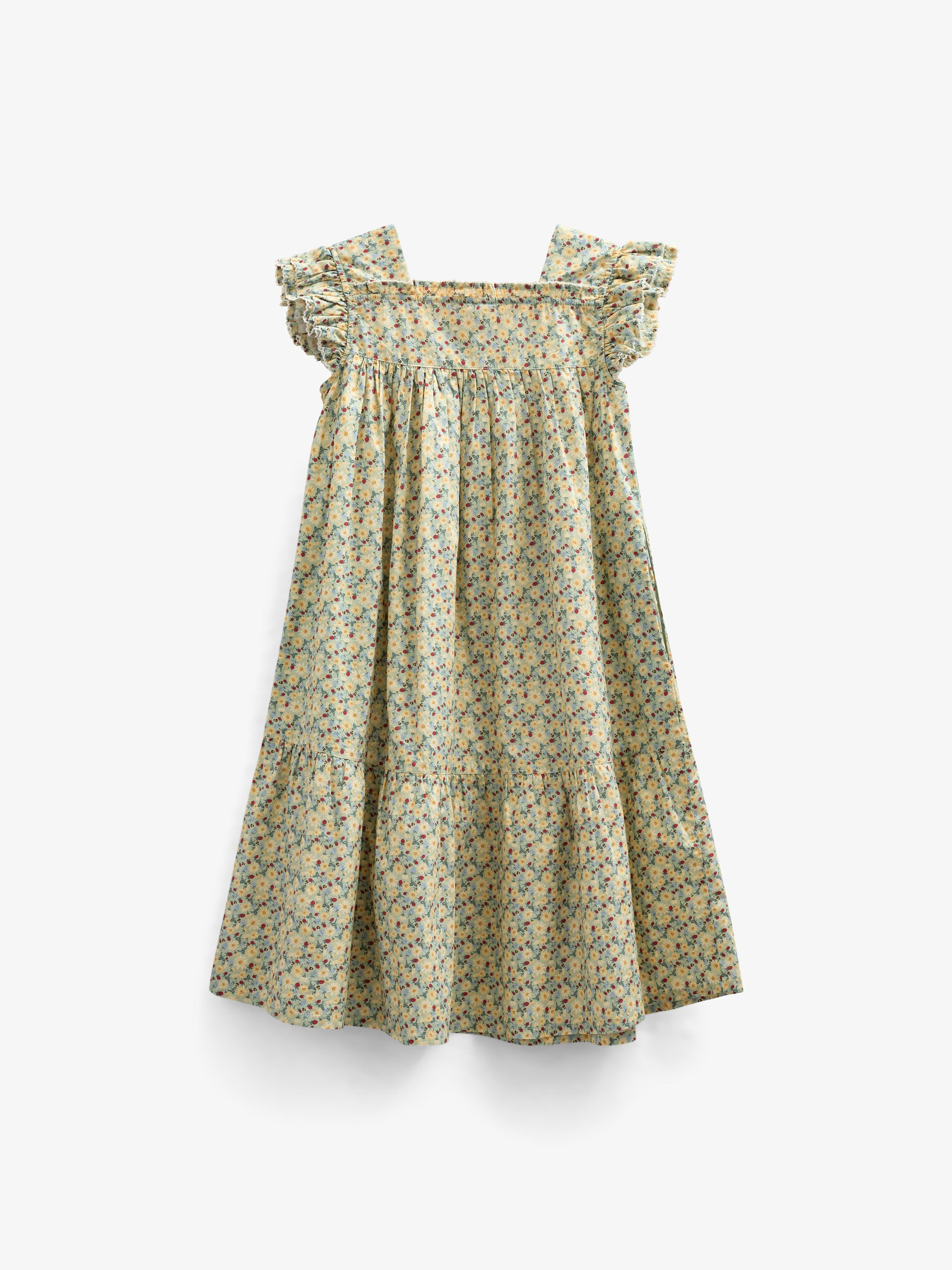 Bloemenbedrukte Poplin Jurk - Kids - Green | 100962 Poppy