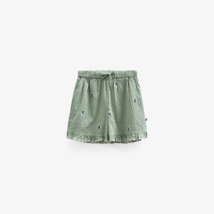 Geborduurde seersuckershorts - Kids - Dusty Green | 100984 Nora