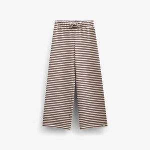 Striped Wide-leg Jersey Trousers - Tween - Brown | 100997 Emmie