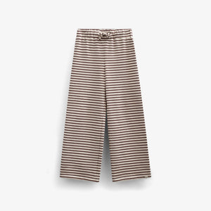 Gestreepte Wide-Leg Jersey Broek - Tween - Brown | 100997 Emmie