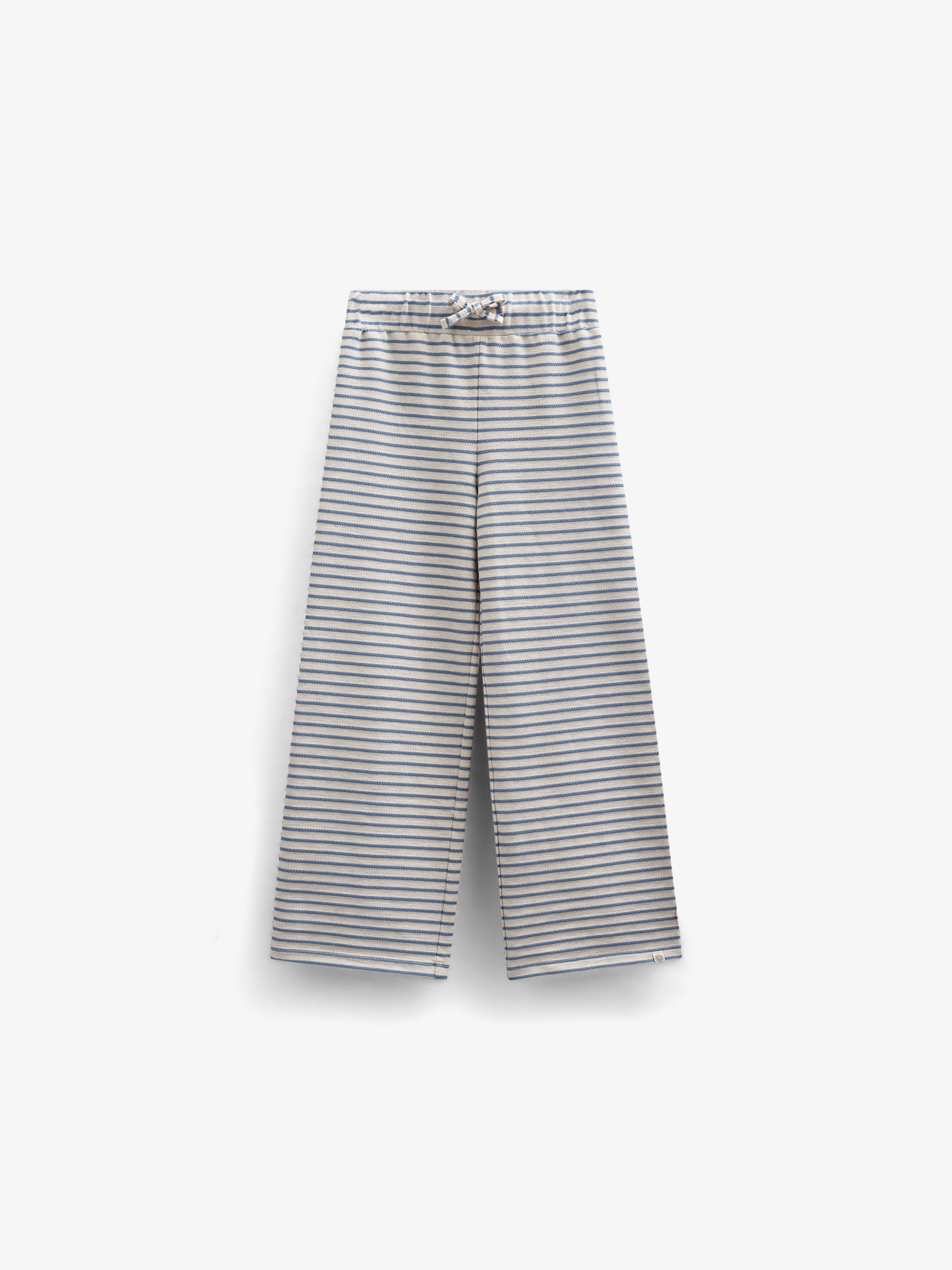 Gestreepte Jersey Broek met Wijde Pijpen - Tween - Blue | 100998 Emmie