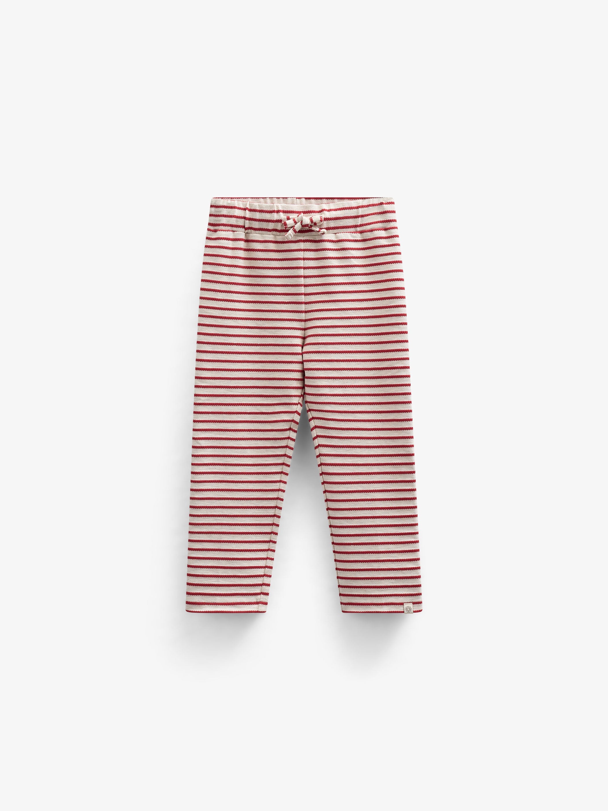 Gestreepte Jerseybroek - Kids - Cherry Red | 100999 Emmie