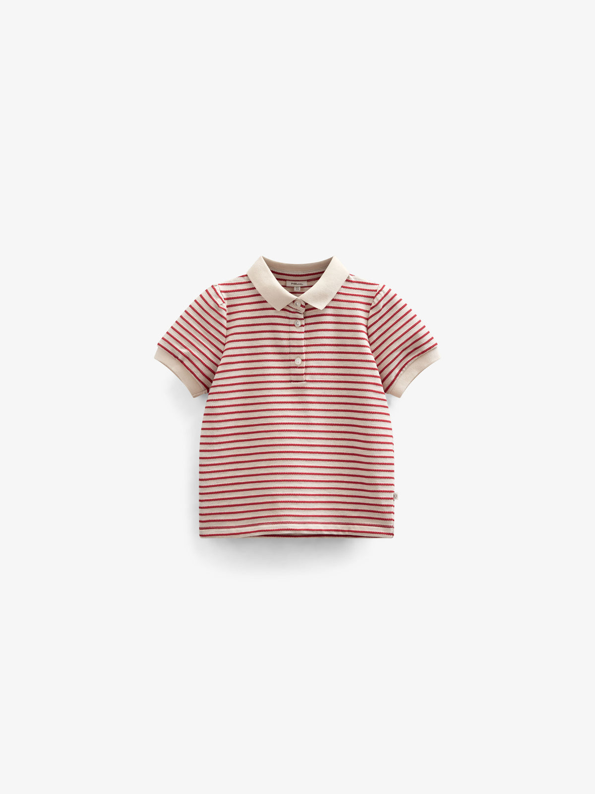 Gestreepte Jersey Polo - Tween - Cherry Red | 101003 Emmie