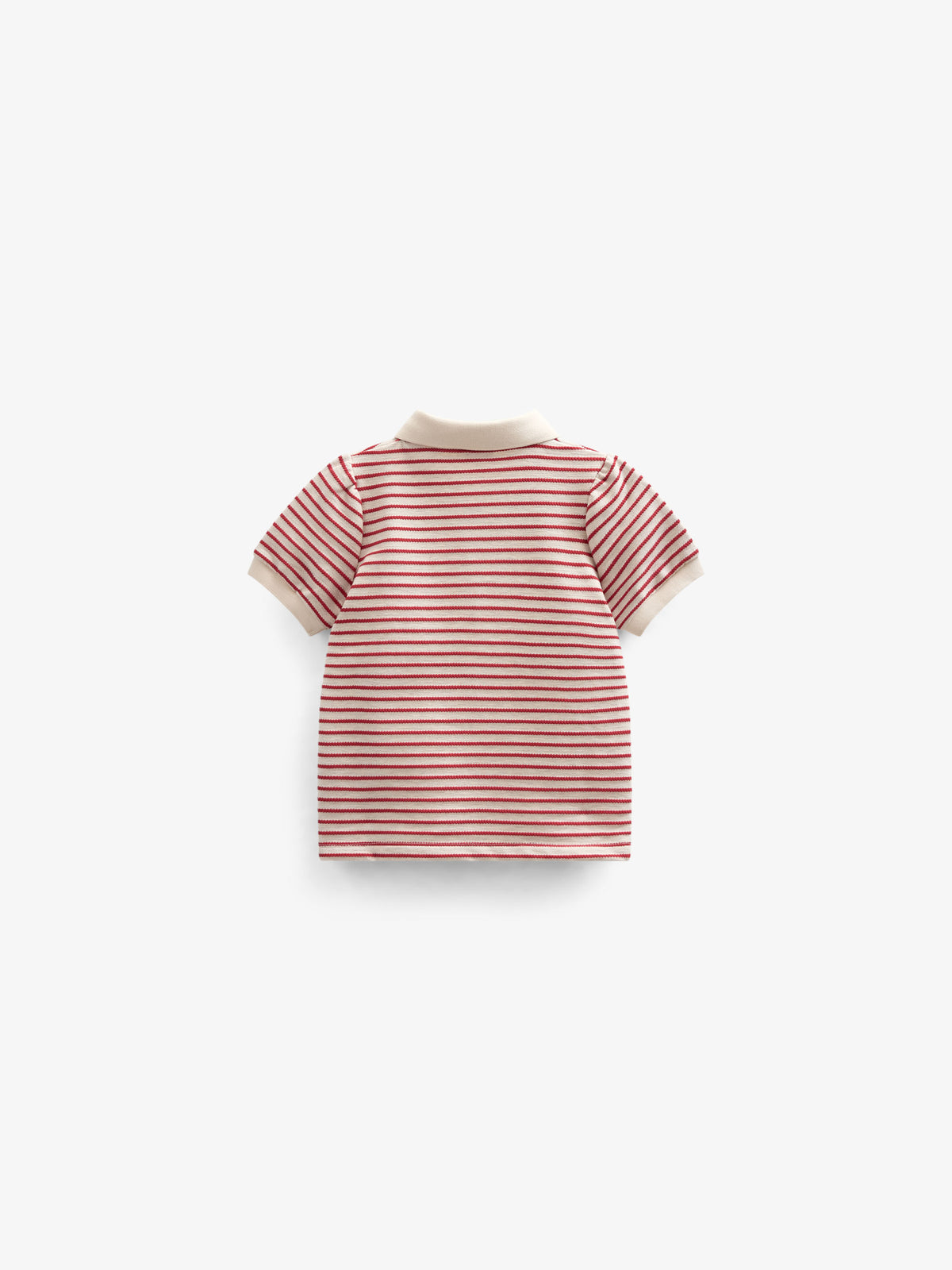 Gestreepte Jersey Polo - Tween - Cherry Red | 101003 Emmie