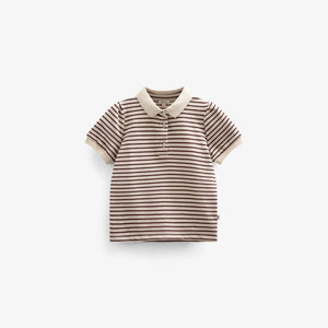 Gestreepte Jersey Polo - Kids - Brown | 101004 Emmie
