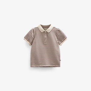 Gestreepte Jersey Polo - Tween - Brown | 101005 Emmie