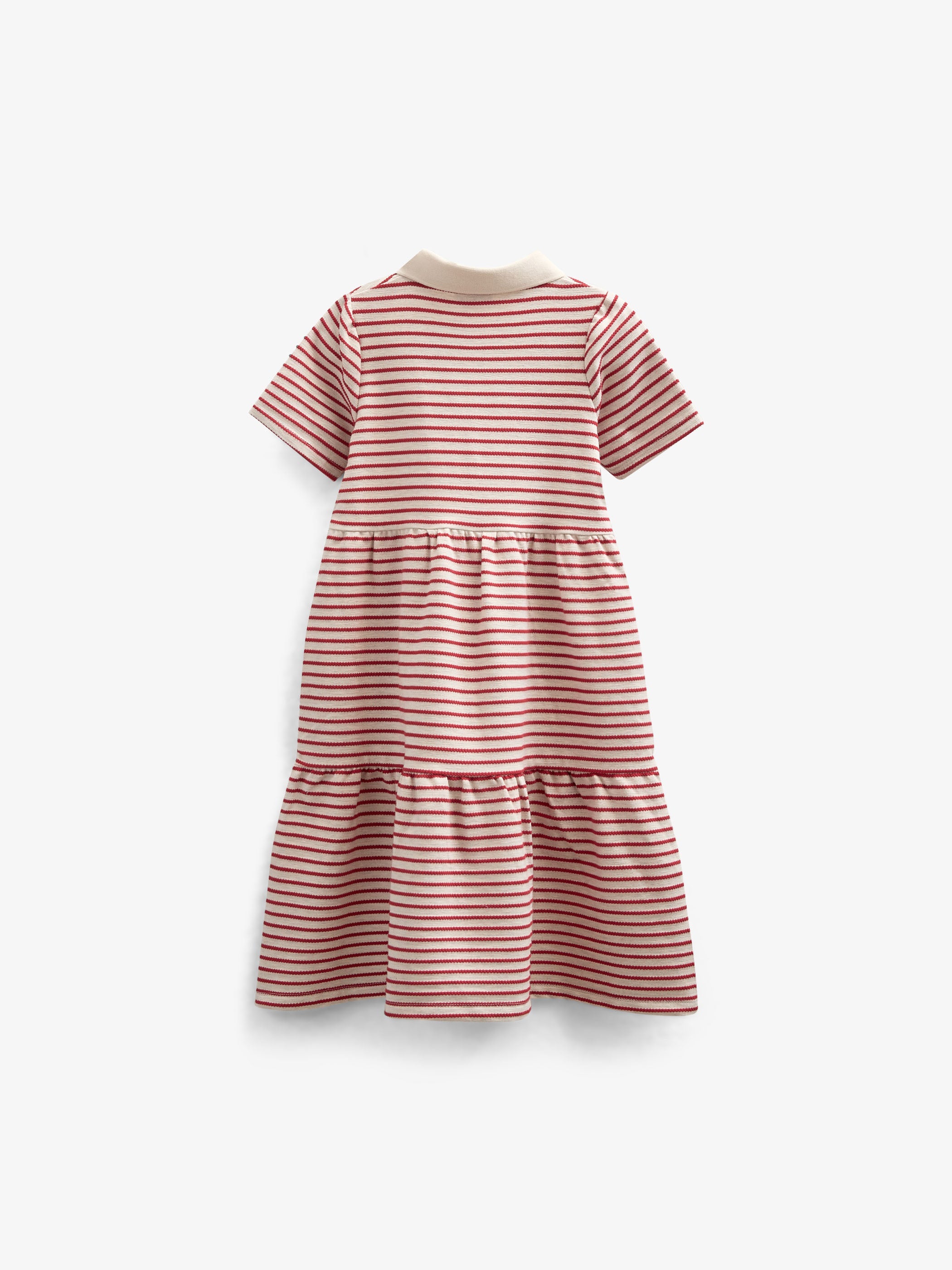 Gestreepte jersey jurk - Tween - Cherry Red | 101009 Emmie