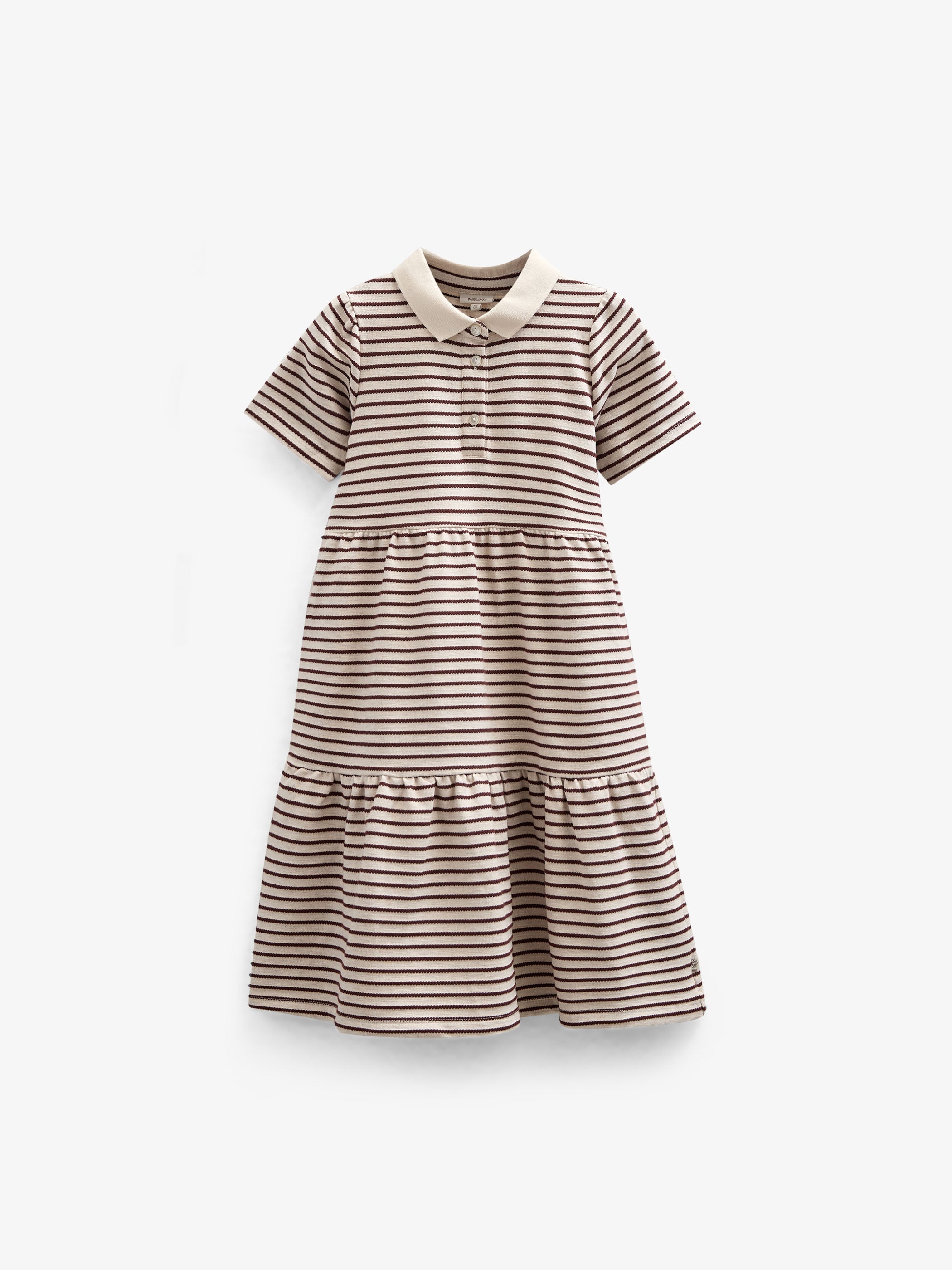 Gestreepte jersey jurk - Tween - Brown | 101011 Emmie