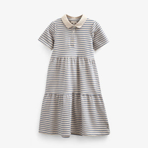 Gestreepte jersey jurk - Kids - Blue | 101012 Emmie