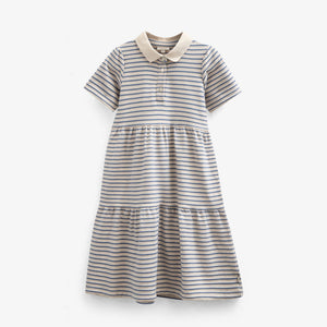 Gestreepte jersey jurk - Tween - Blue | 101013 Emmie