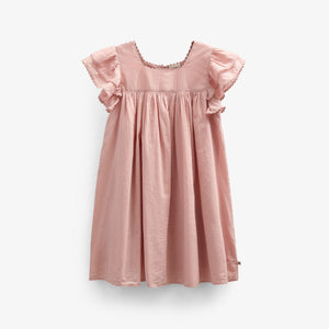 Katoenen jurk met Ric Rac Ruche - Kids - Rose Tan | 101034 Alma