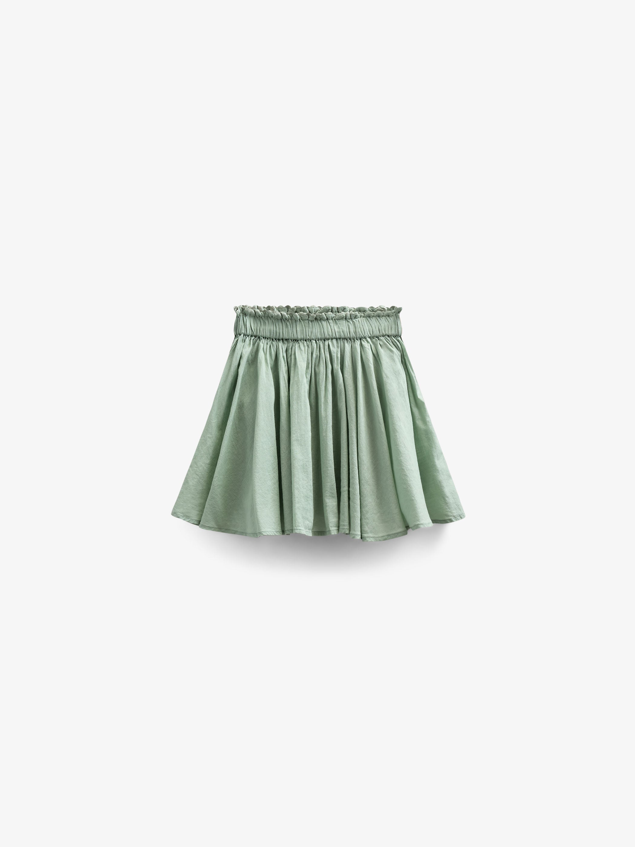 Katoenen rok met Ric Rac ruche - Tween - Dusty Green | 101069 Alma
