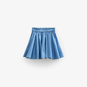 Katoenen rok met Ric Rac ruche - Tween - Dusty Blue | 101070 Alma