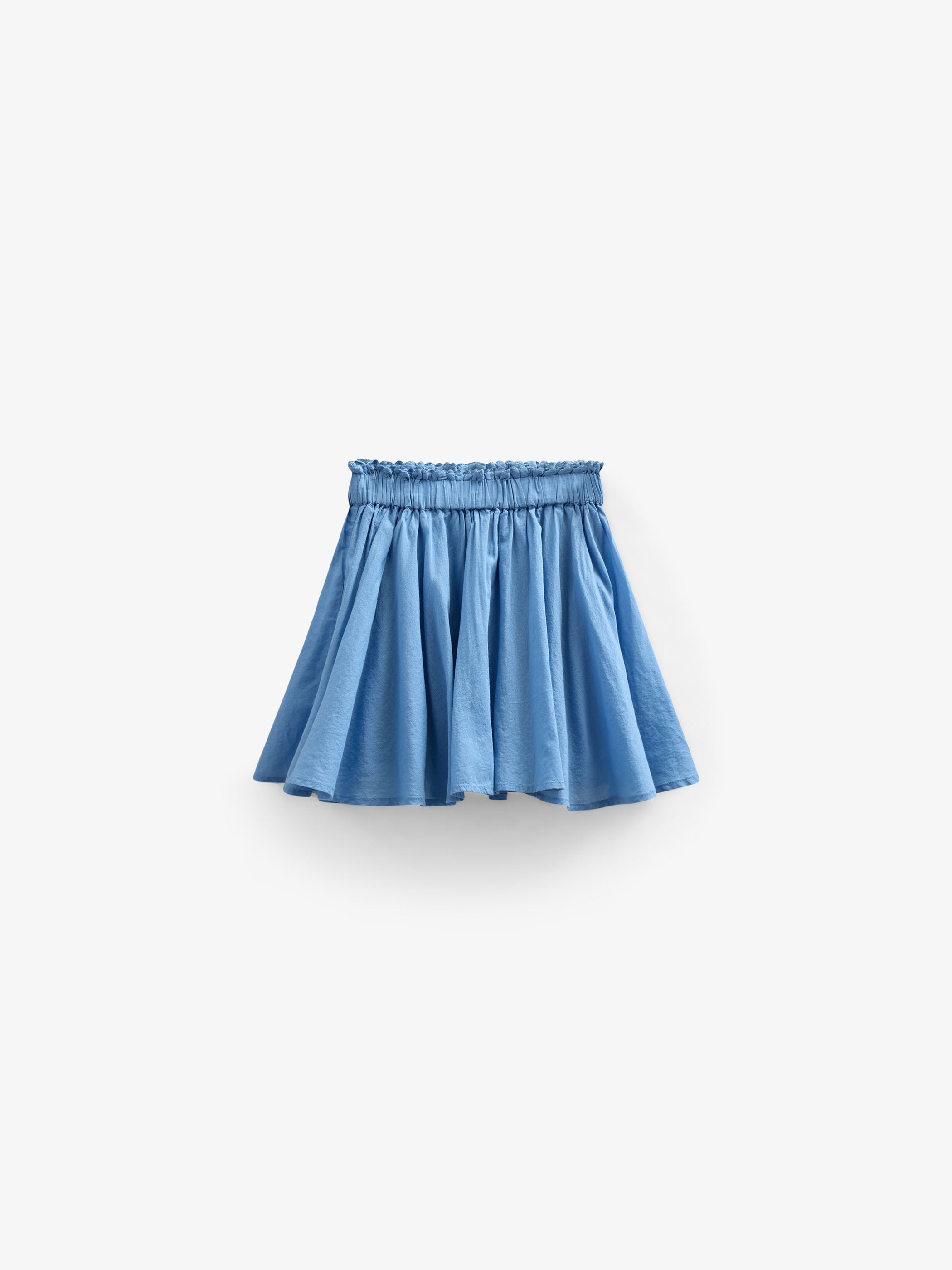 Katoenen rok met Ric Rac ruche - Tween - Dusty Blue | 101070 Alma