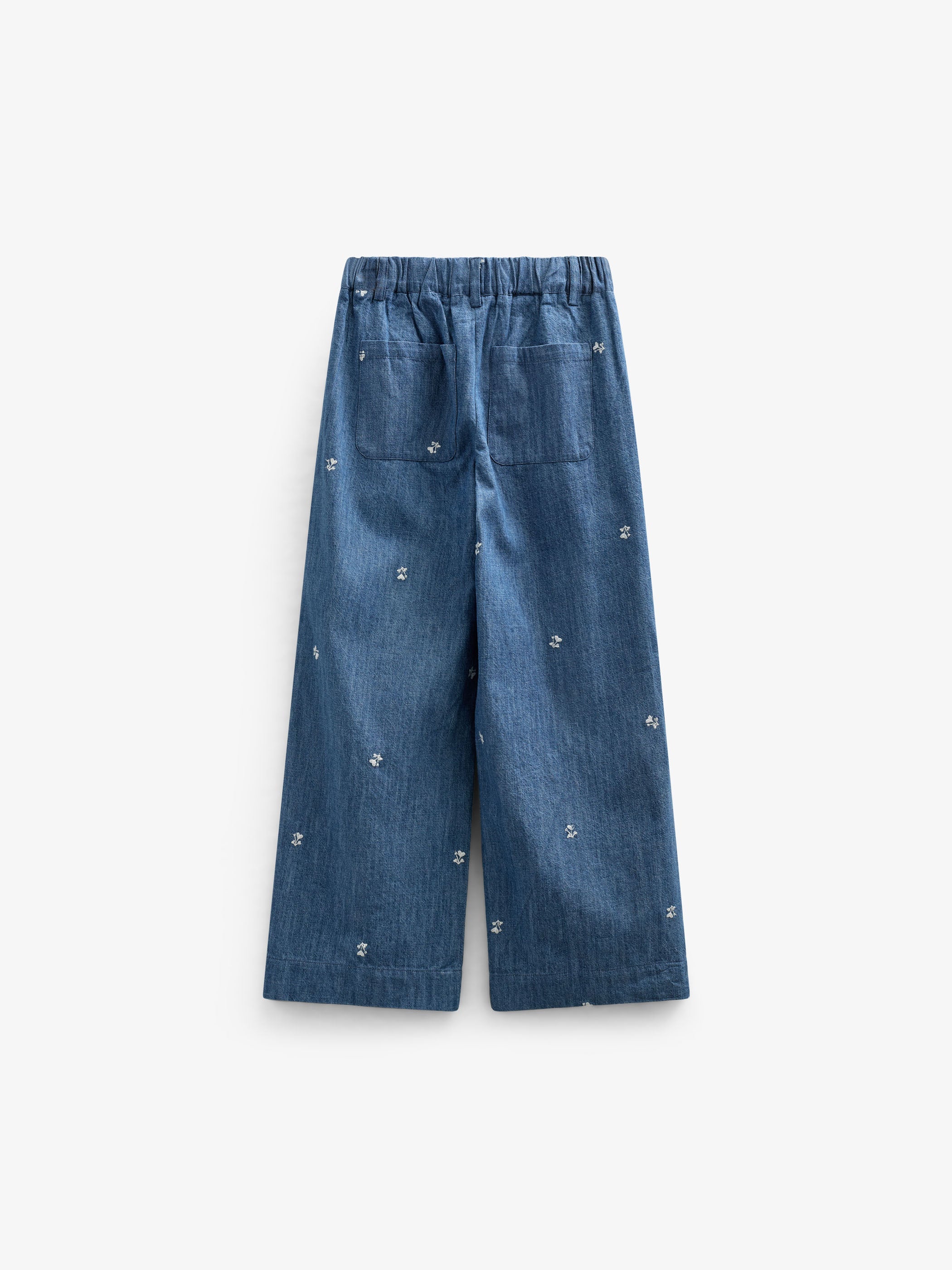 Geborduurde Lichte Denim Broek - Kids - Blue Denim | 101050 Isabella