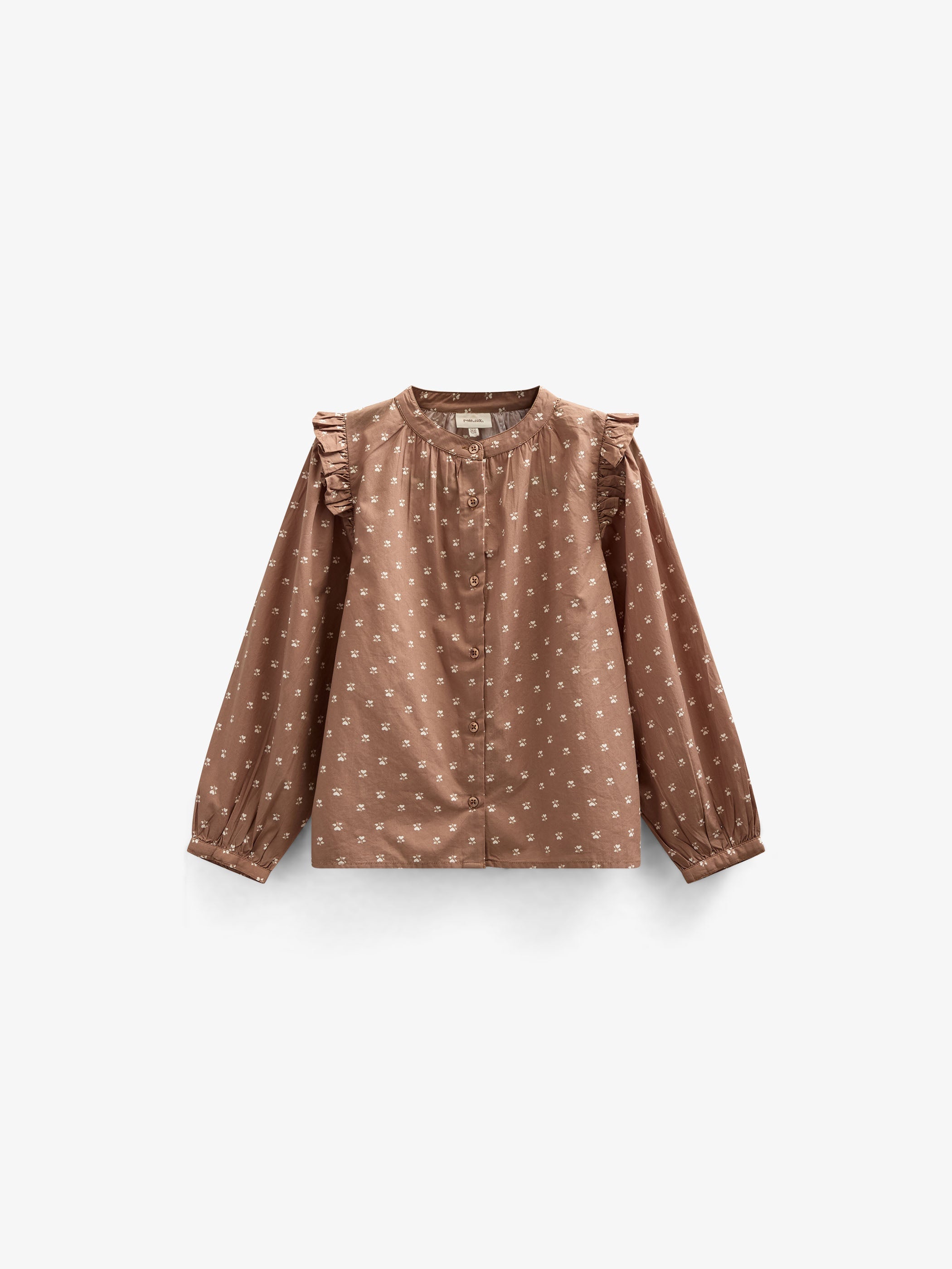 Bedrukte Popeline Overhemdblouse - Tween - Coconut | 101088 Camilla