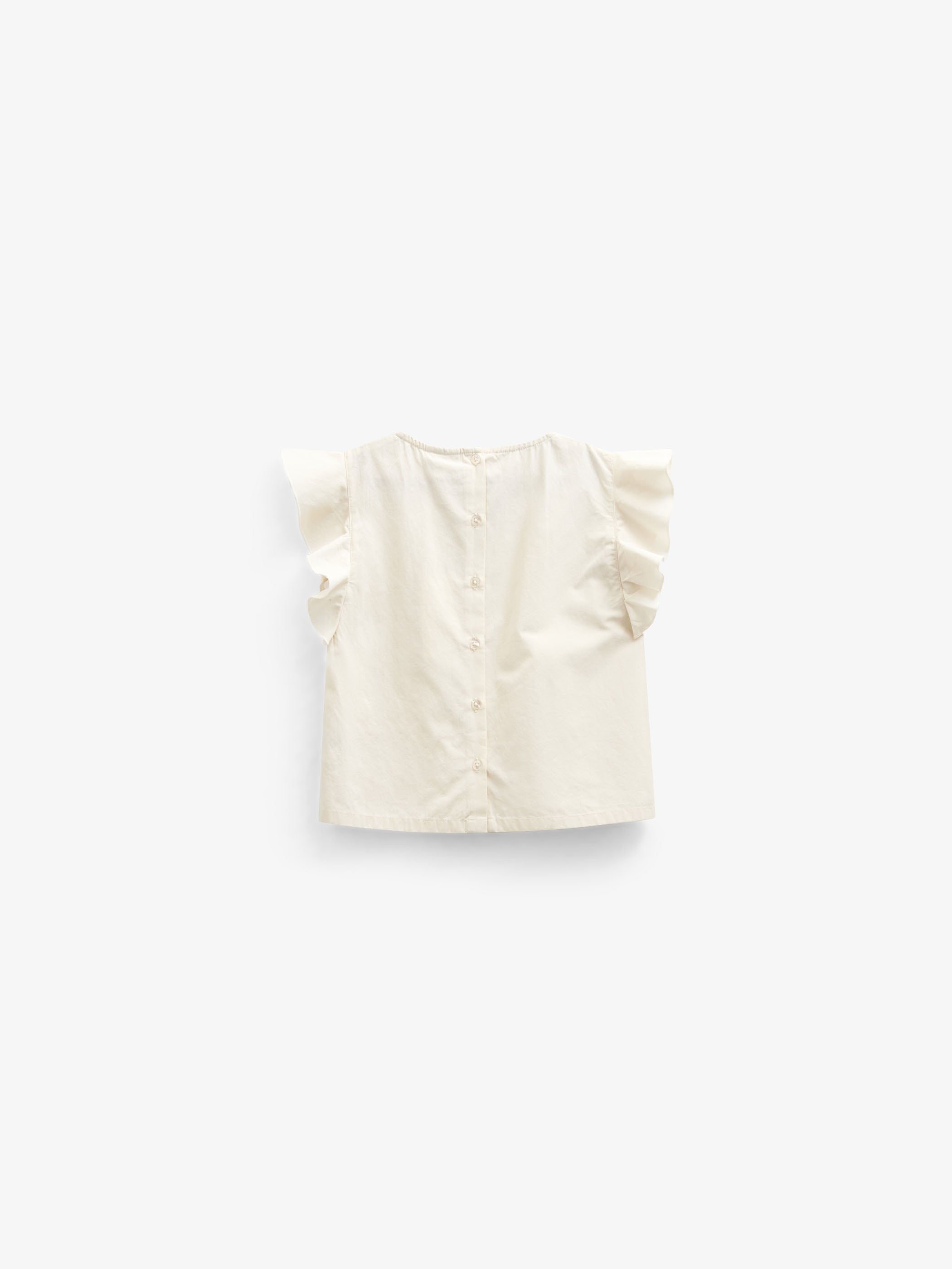 Popeline blouse met borduursel - Tween - Offwhite | 101074 Barbara