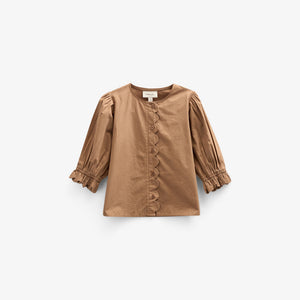 Poplin blouse met Scallop Rand - Kids - Coconut | 101046 Joy