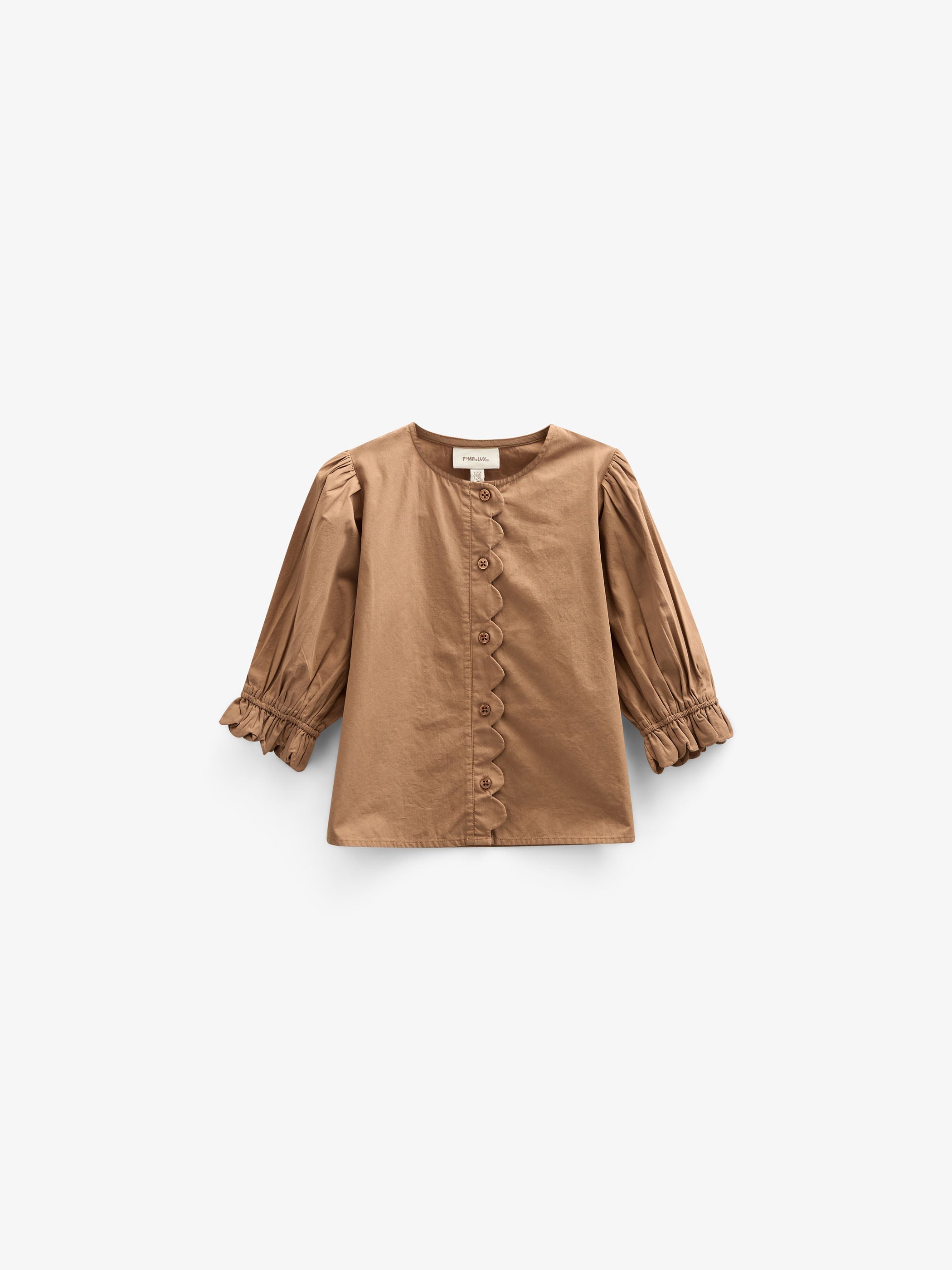 Poplin blouse met Scallop Rand - Kids - Coconut | 101046 Joy