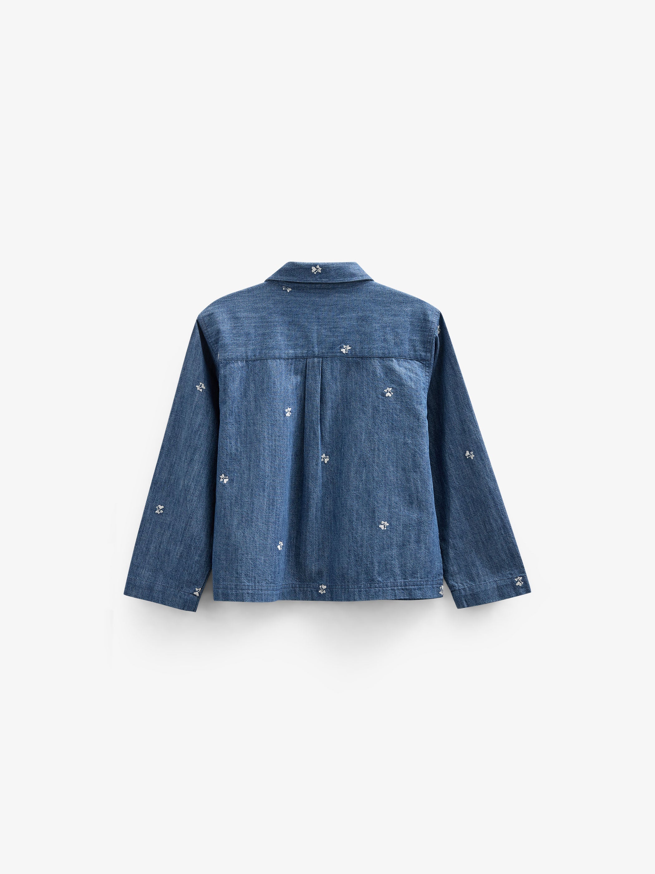 Geborduurde Lichte Denim Overhemdjas - Kids - Blue Denim | 101051 Isabella