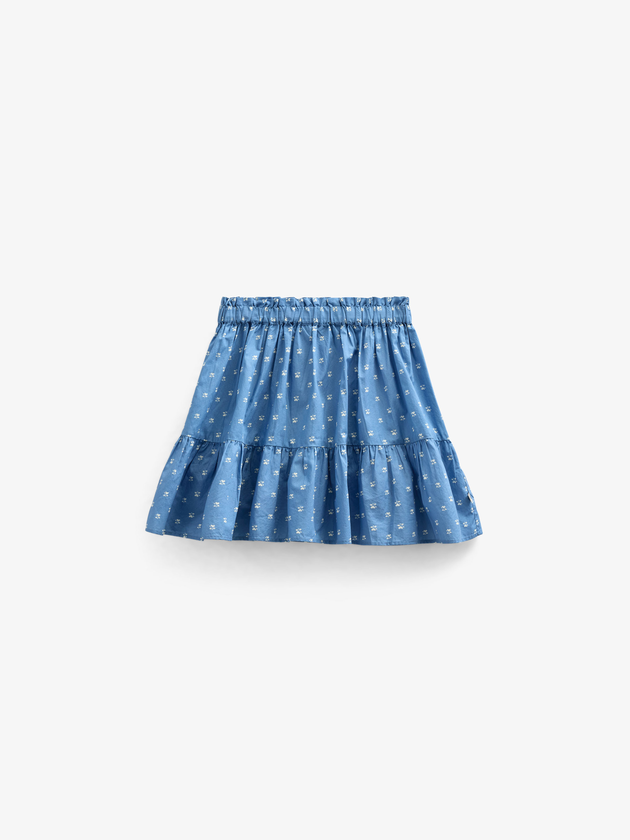 Printed Poplin Skirt - Tween - Dusty Blue | 101085 Camilla