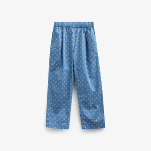 Poplin broek met print - Tween - Dusty Blue | 101089 Camilla
