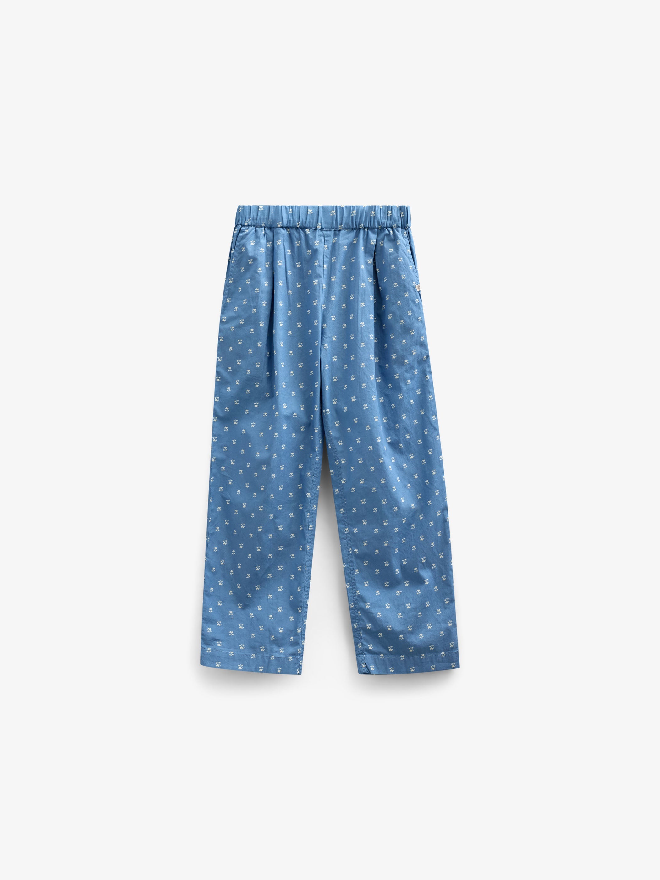 Poplin broek met print - Tween - Dusty Blue | 101089 Camilla