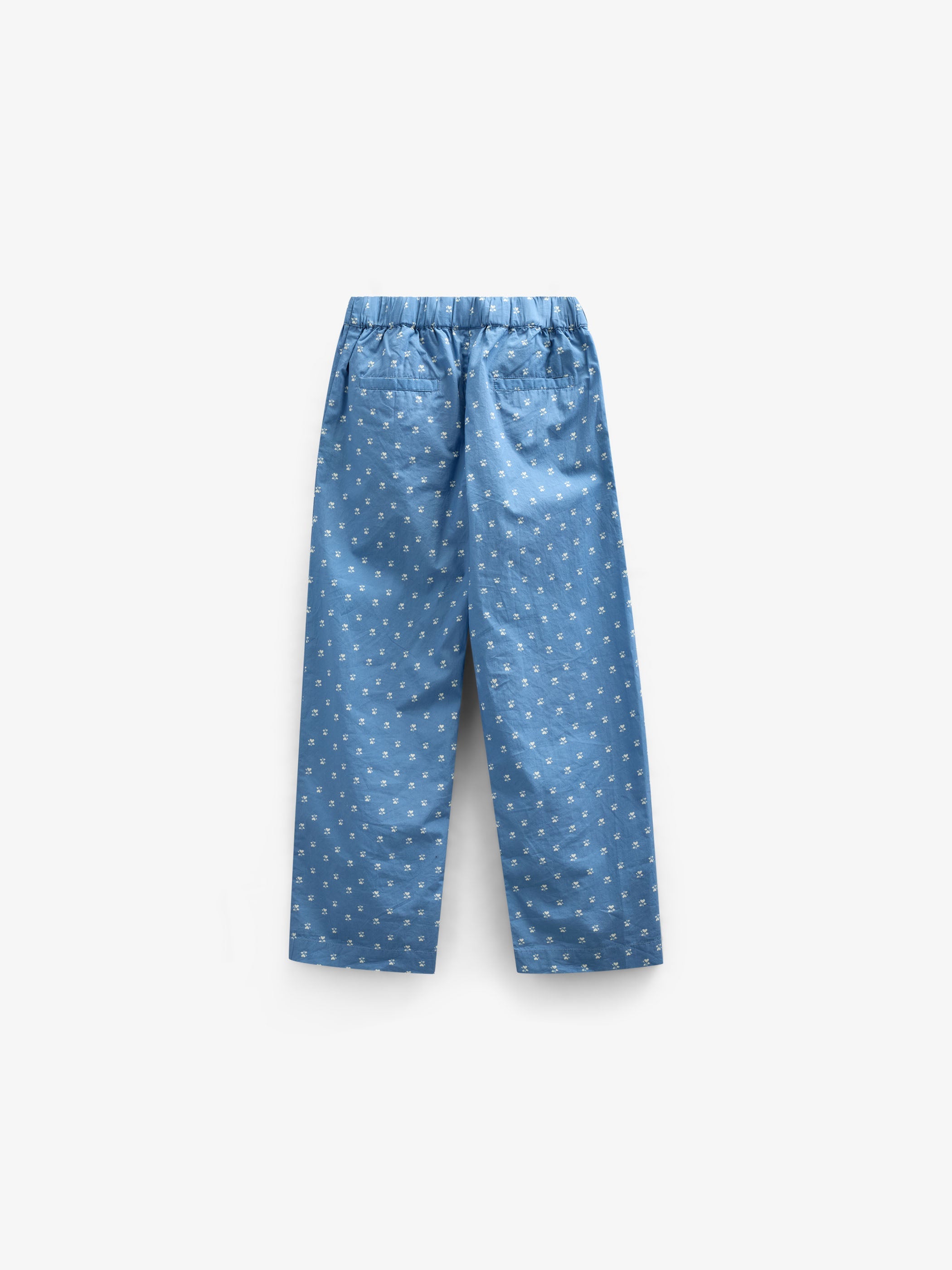 Poplin broek met print - Tween - Dusty Blue | 101089 Camilla