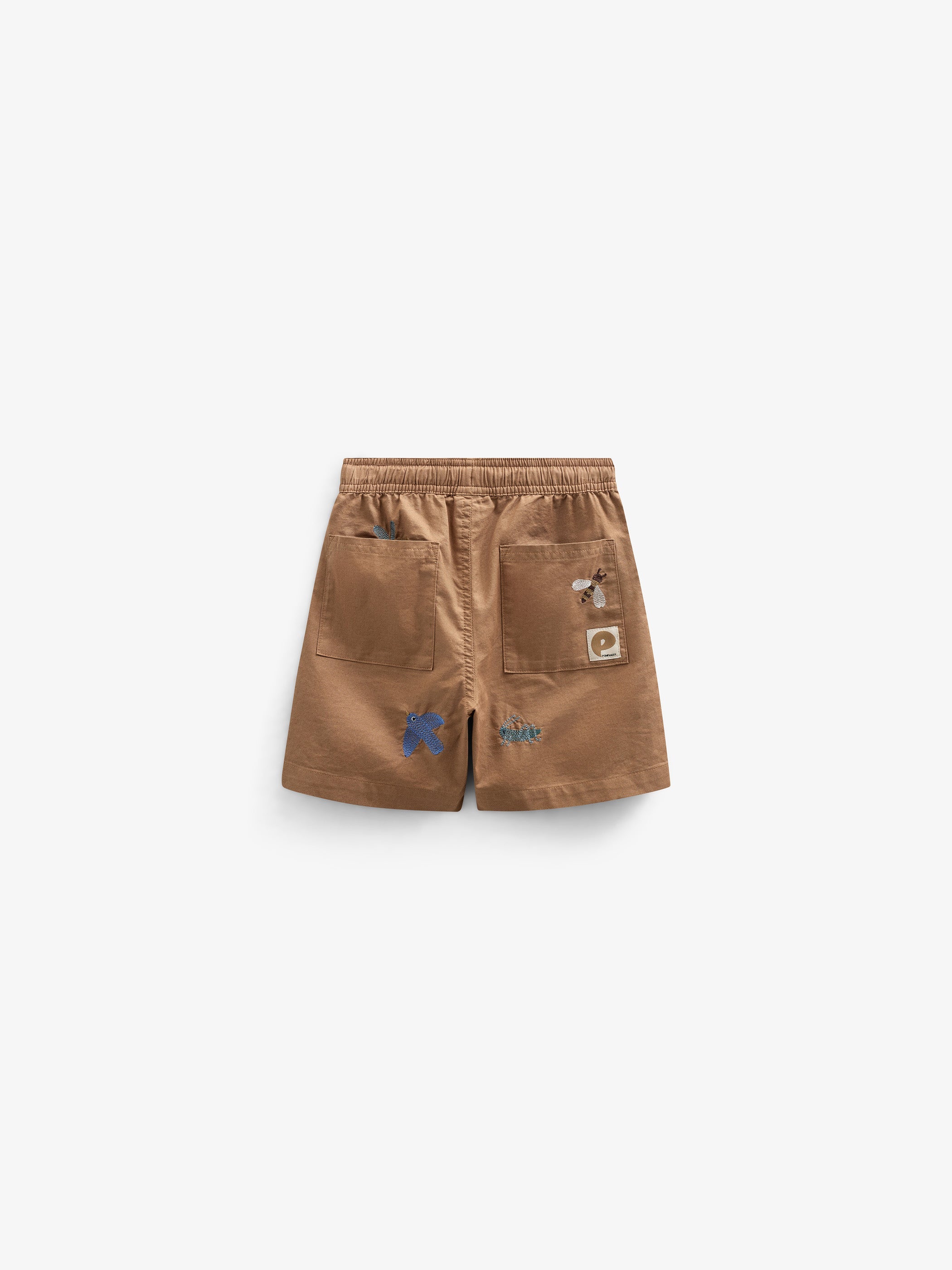 Embroidered Cotton Shorts - Tween - Coconut | 101099 Erik