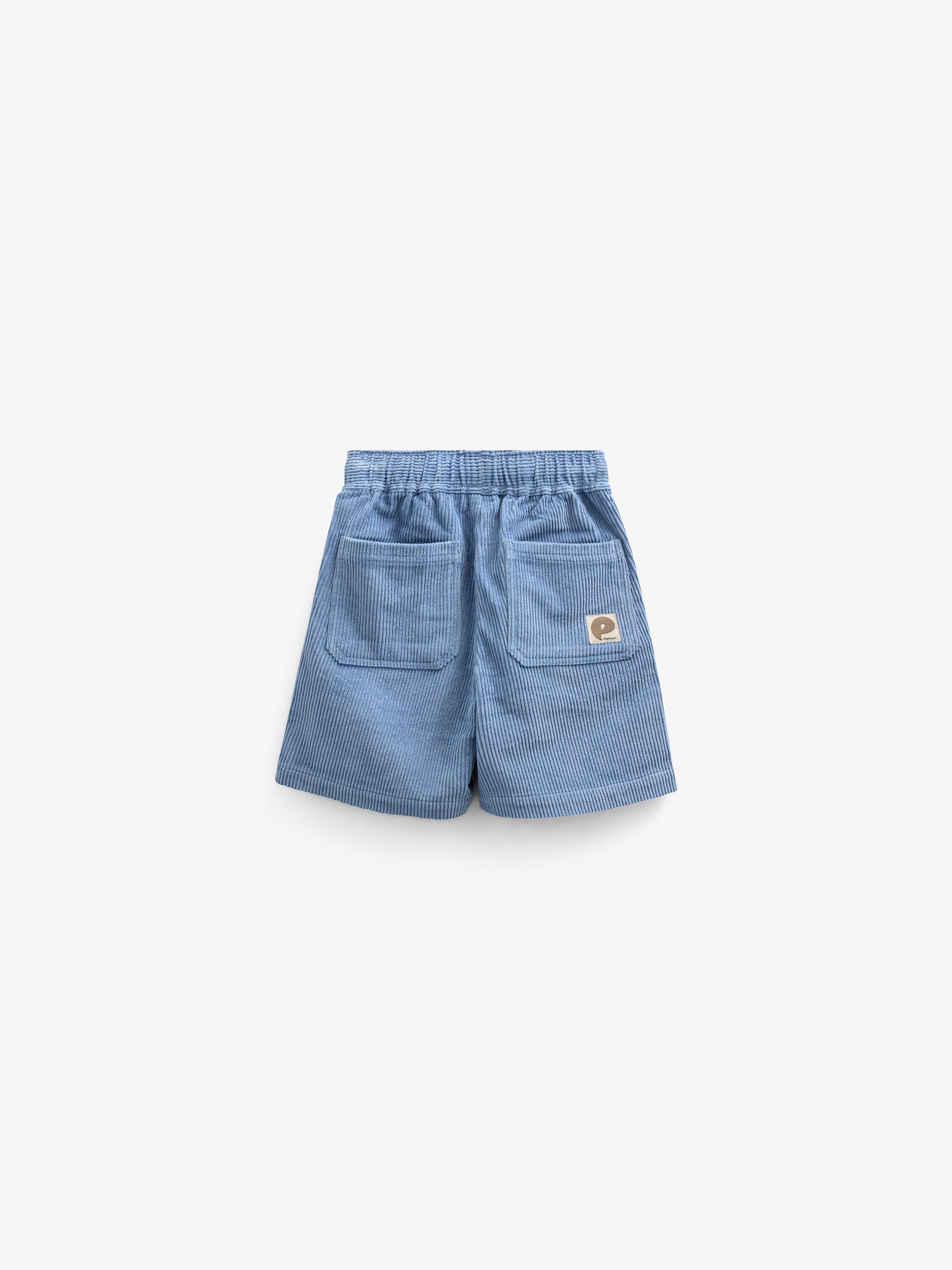 Pull-On Ribfluwelen Shorts - Kids - Dusty Blue | 101100 Tobias