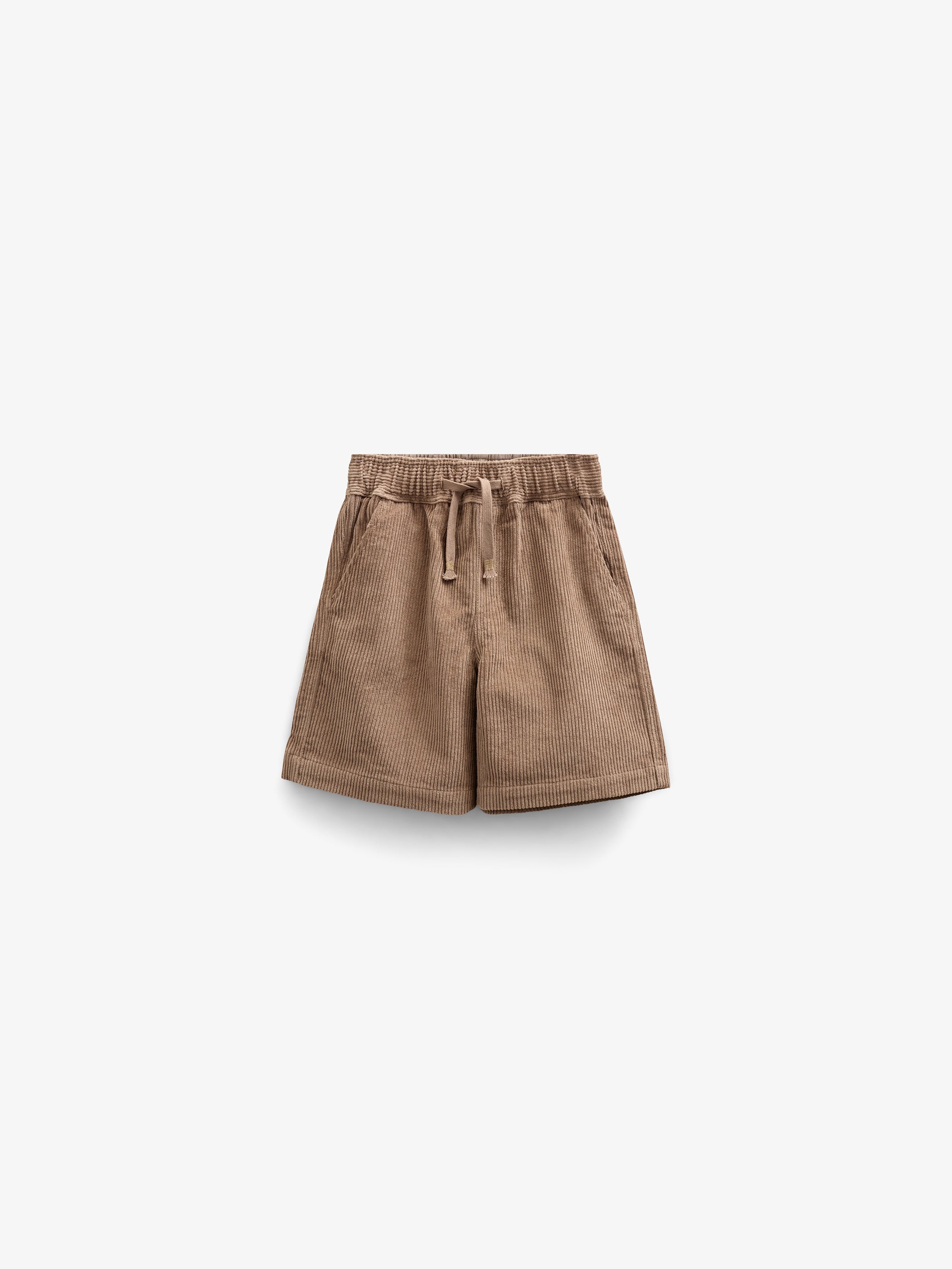 Pull-On Ribfluweel Shorts - Tween - Khaki | 101103 Tobias
