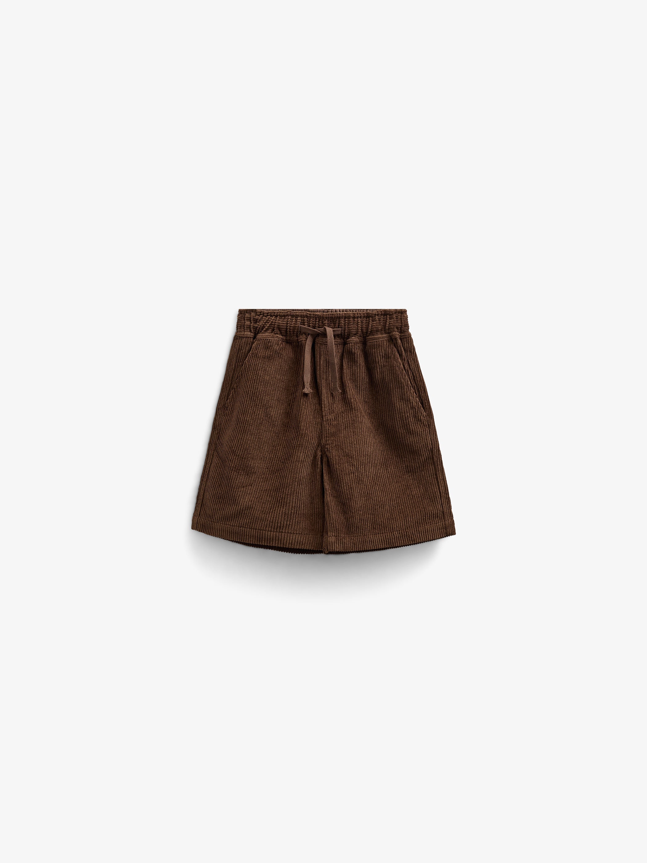 Pull-On Ribfluwelen Shorts - Kids - Dark Brown | 101104 Tobias