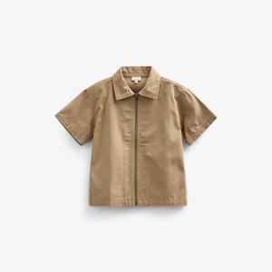 Canvas Overhemdjas met Rits - Tween - Khaki | 101125 Isack
