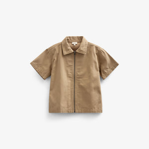 Canvas Overhemdjack met Rits - Kids - Khaki | 101124 Isack