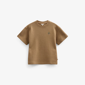 Wafel T-shirt - Kids - Khaki | 101148 Evan