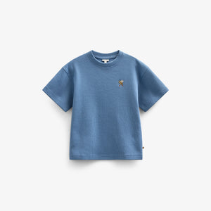 Wafel T-shirt - Kids - Dusty Blue | 101150 Evan