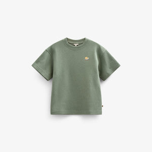 Wafel T-shirt - Kids - Dusty Green | 101155 Evan